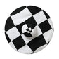 Black White Checkered Wide Brim Floppy Hat