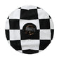 Black White Checkered Wide Brim Floppy Hat