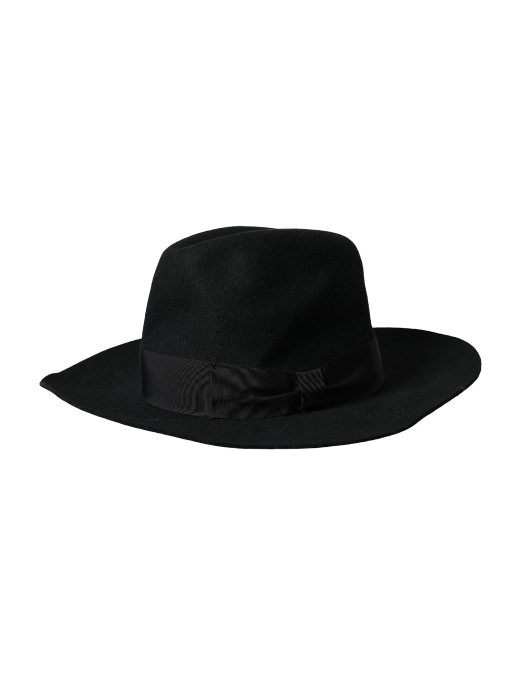 Schwarzer Kaninchen-Fedora-Trilby-Damenhut