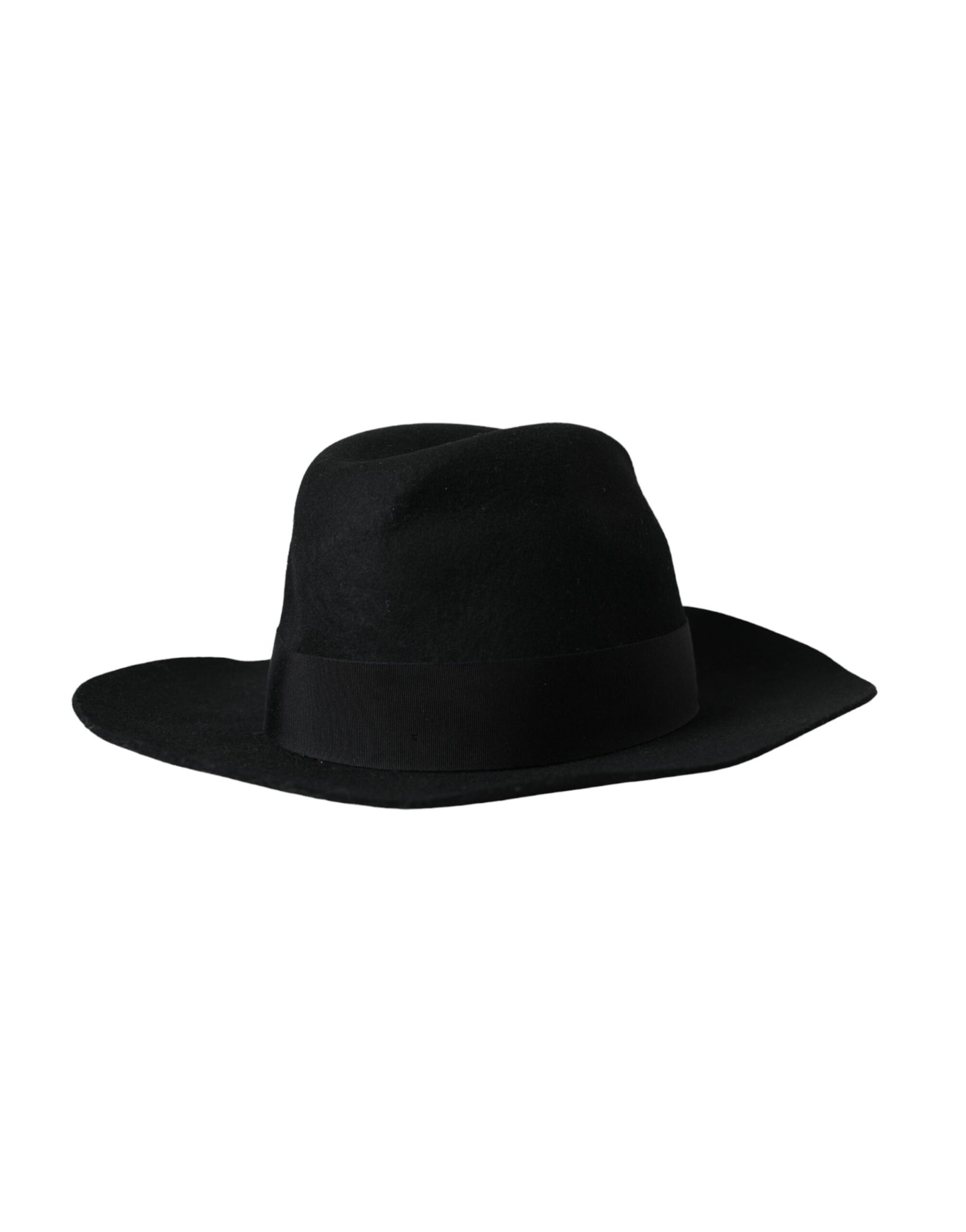 Schwarzer Kaninchen-Fedora-Trilby-Damenhut