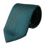 Cravatta regolabile da uomo in seta 100% stampata verde