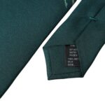 Cravatta regolabile da uomo in seta 100% stampata verde