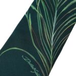 Cravatta regolabile da uomo in seta 100% stampata verde