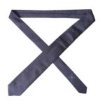Cravatta da uomo regolabile con fantasia in seta blu navy