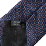Cravatta da uomo regolabile con fantasia in seta blu navy