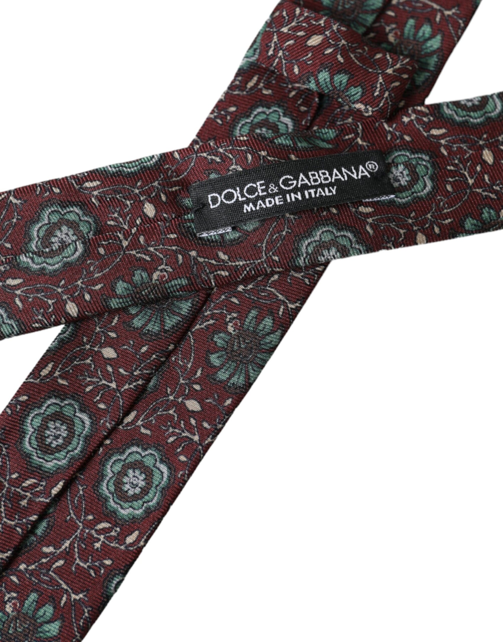Cravatta regolabile da uomo in seta 100% floreale marrone