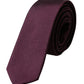 Cravatta regolabile da uomo Bordeaux Solid 100% seta