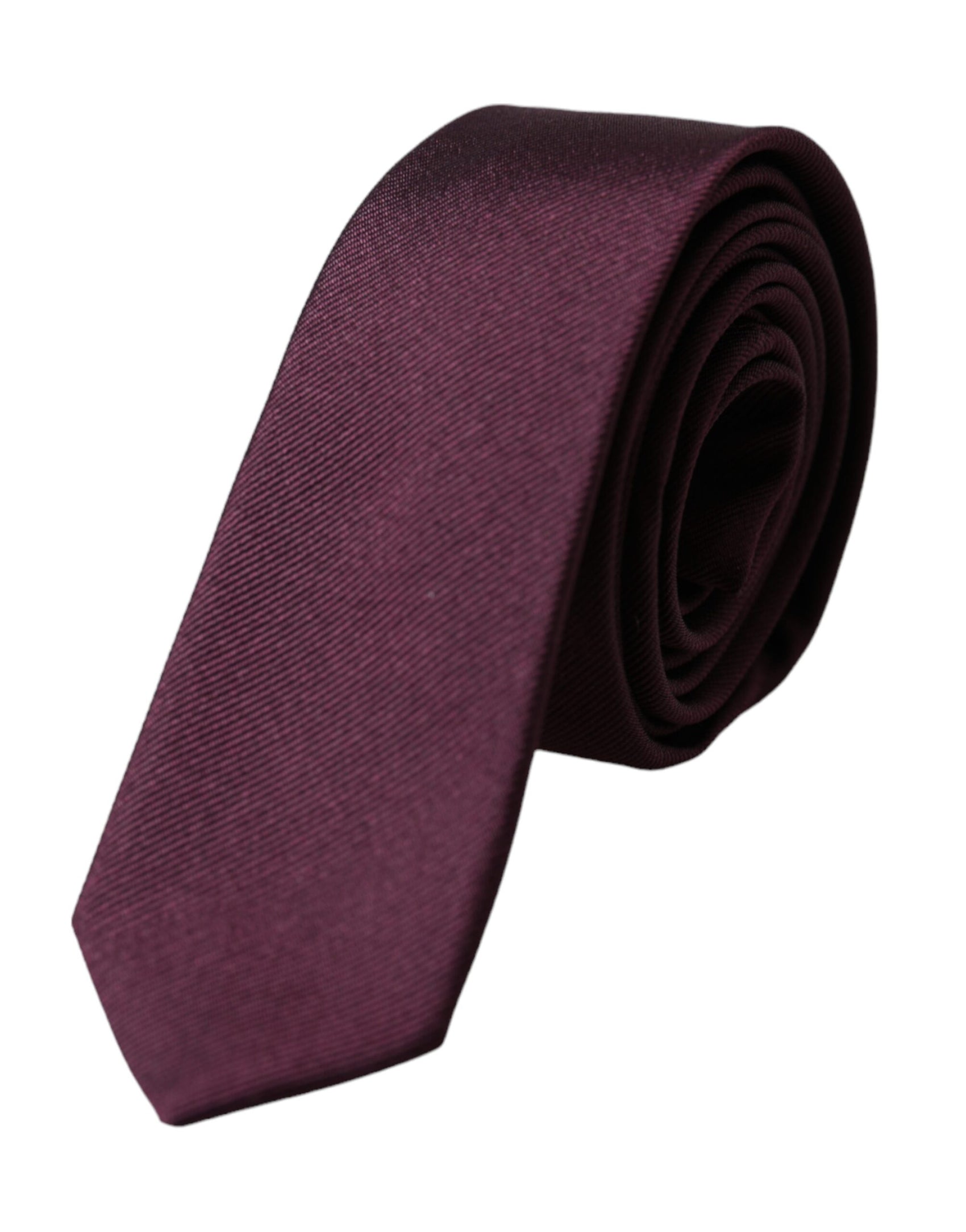 Cravatta regolabile da uomo Bordeaux Solid 100% seta