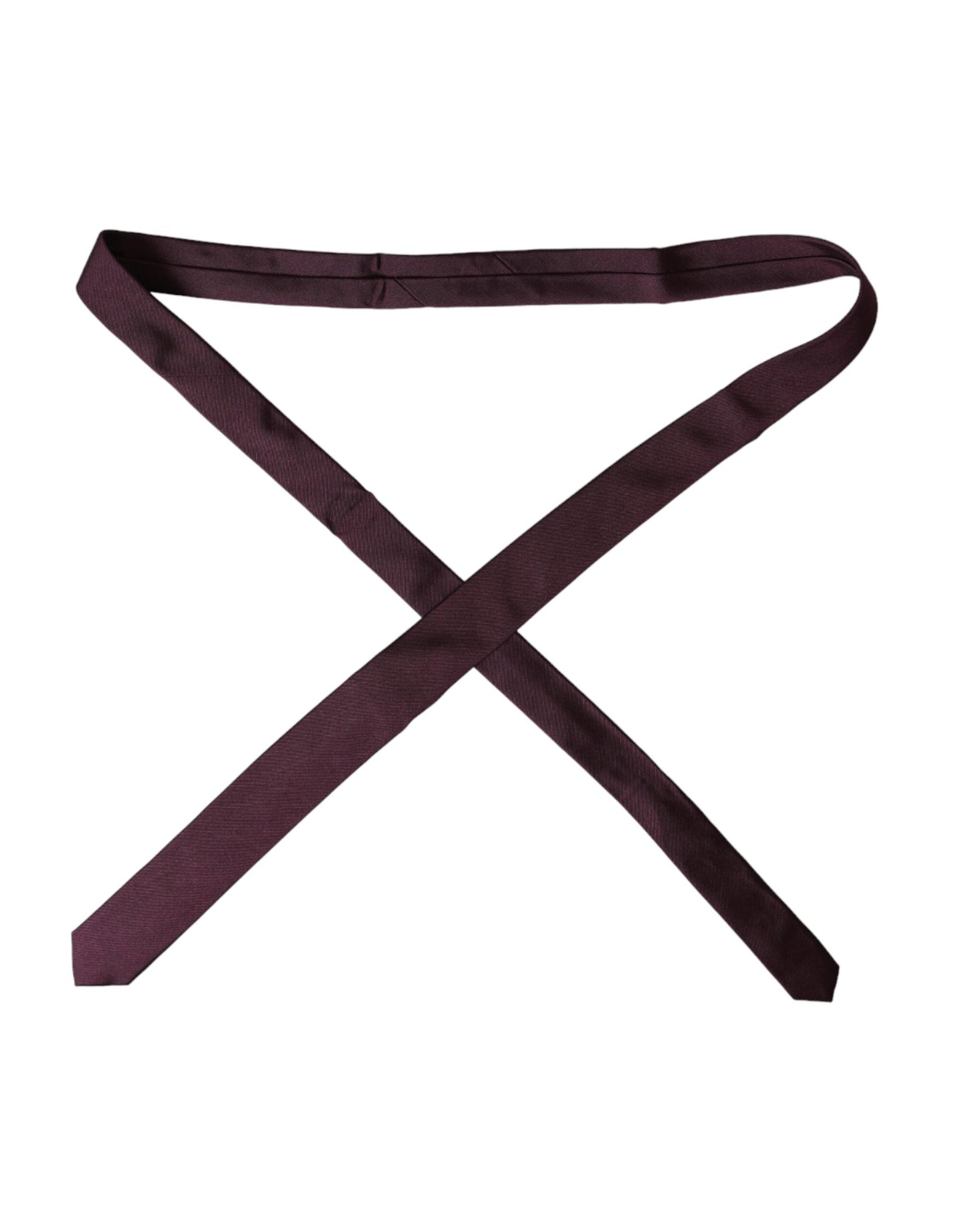 Cravatta regolabile da uomo Bordeaux Solid 100% seta