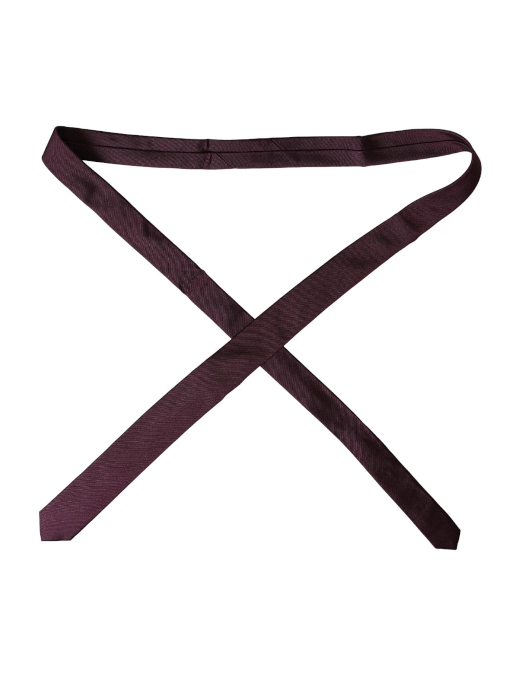 Cravatta regolabile da uomo Bordeaux Solid 100% seta