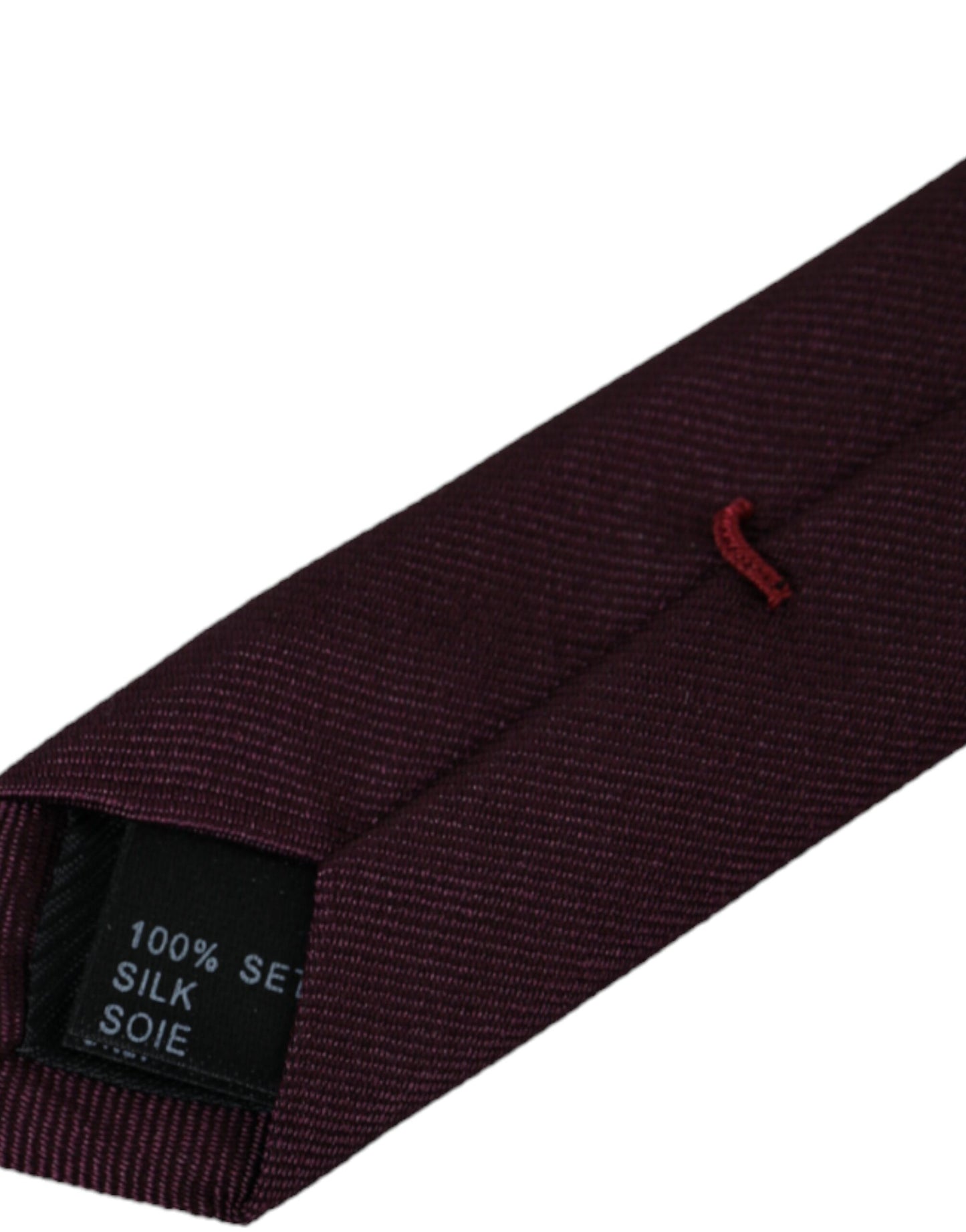 Cravatta regolabile da uomo Bordeaux Solid 100% seta