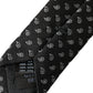 Black Jacquard Patterned Silk Adjustable Men Tie