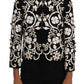 Floral Embroidered Crystal Wool Coat Jacket