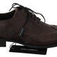 Eleganti Derby Brogues in pelle marrone