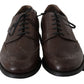 Eleganti Derby Brogues in pelle marrone