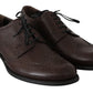 Eleganti Derby Brogues in pelle marrone