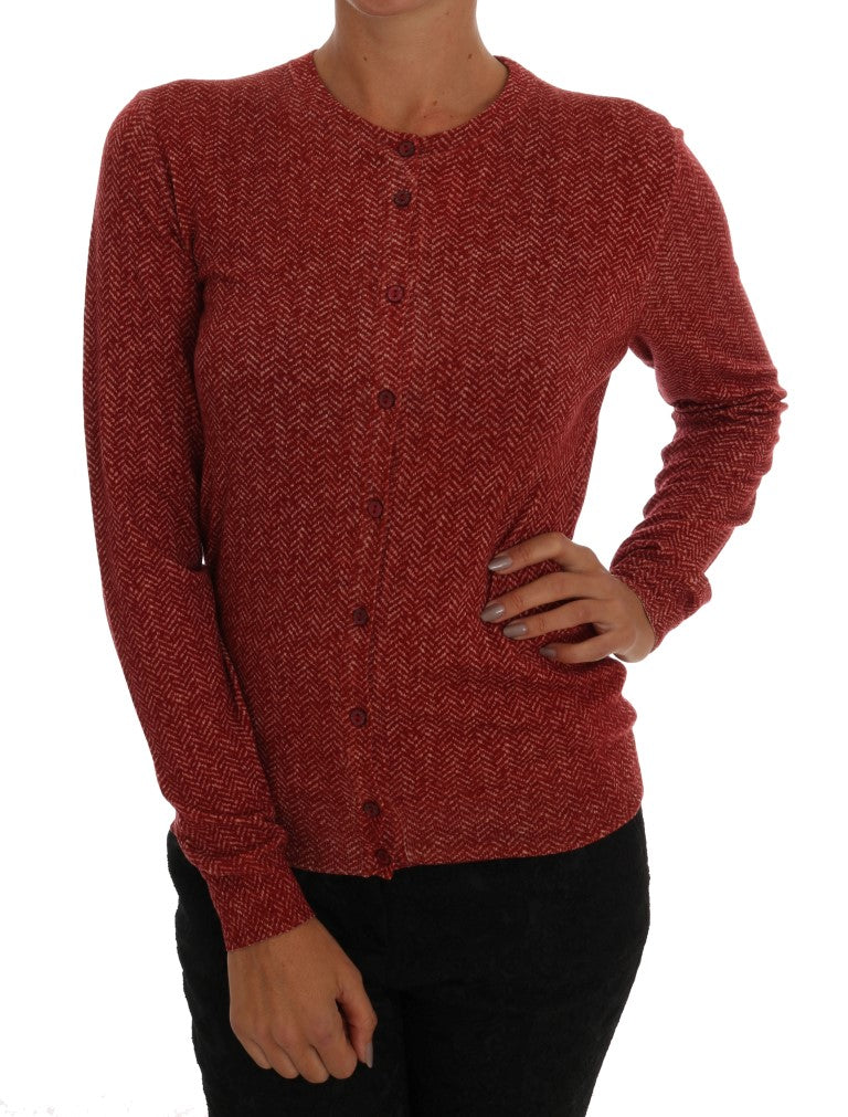 Roter Woll-Cardigan