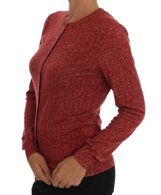 Roter Woll-Cardigan