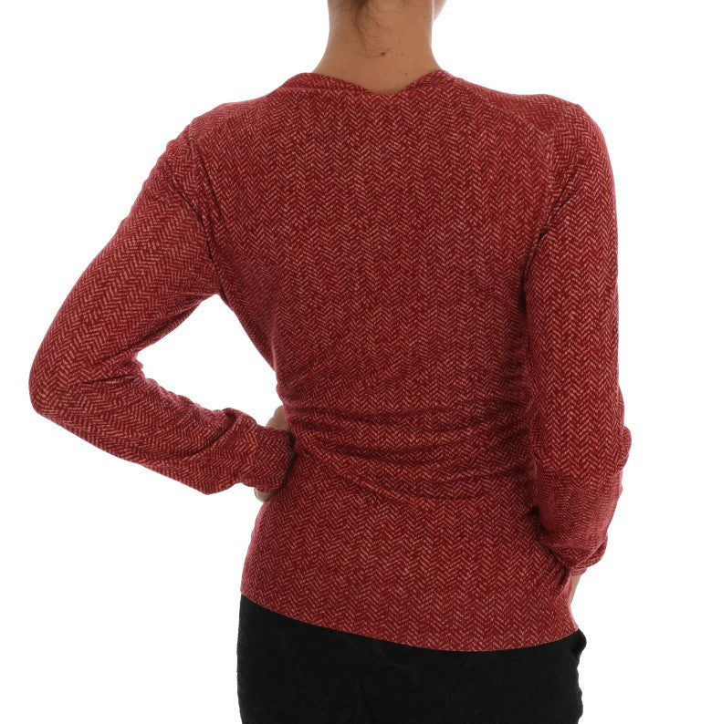 Roter Woll-Cardigan