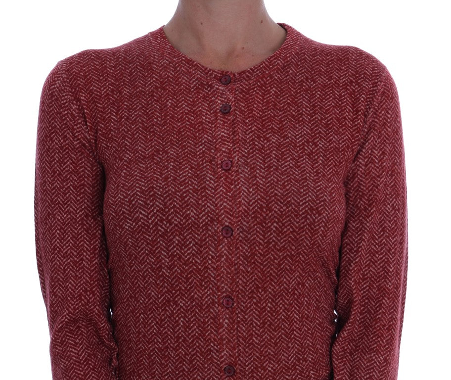 Roter Woll-Cardigan