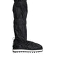 Schwarze gesteppte High Top Stiefel Sneakers Schuhe