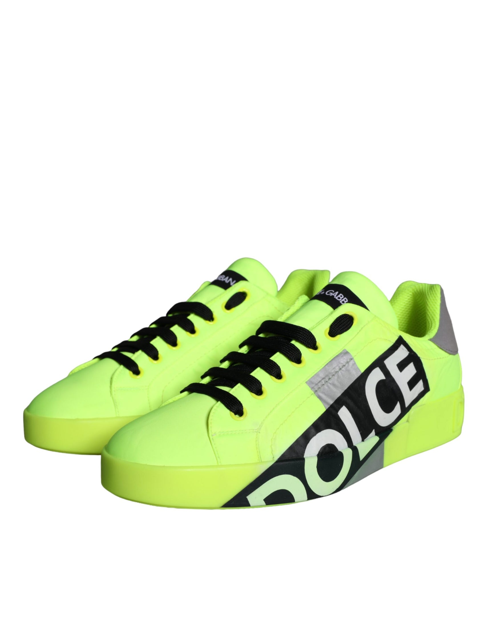 Neongrüne Logo Tape Low Top Sneakers Schuhe