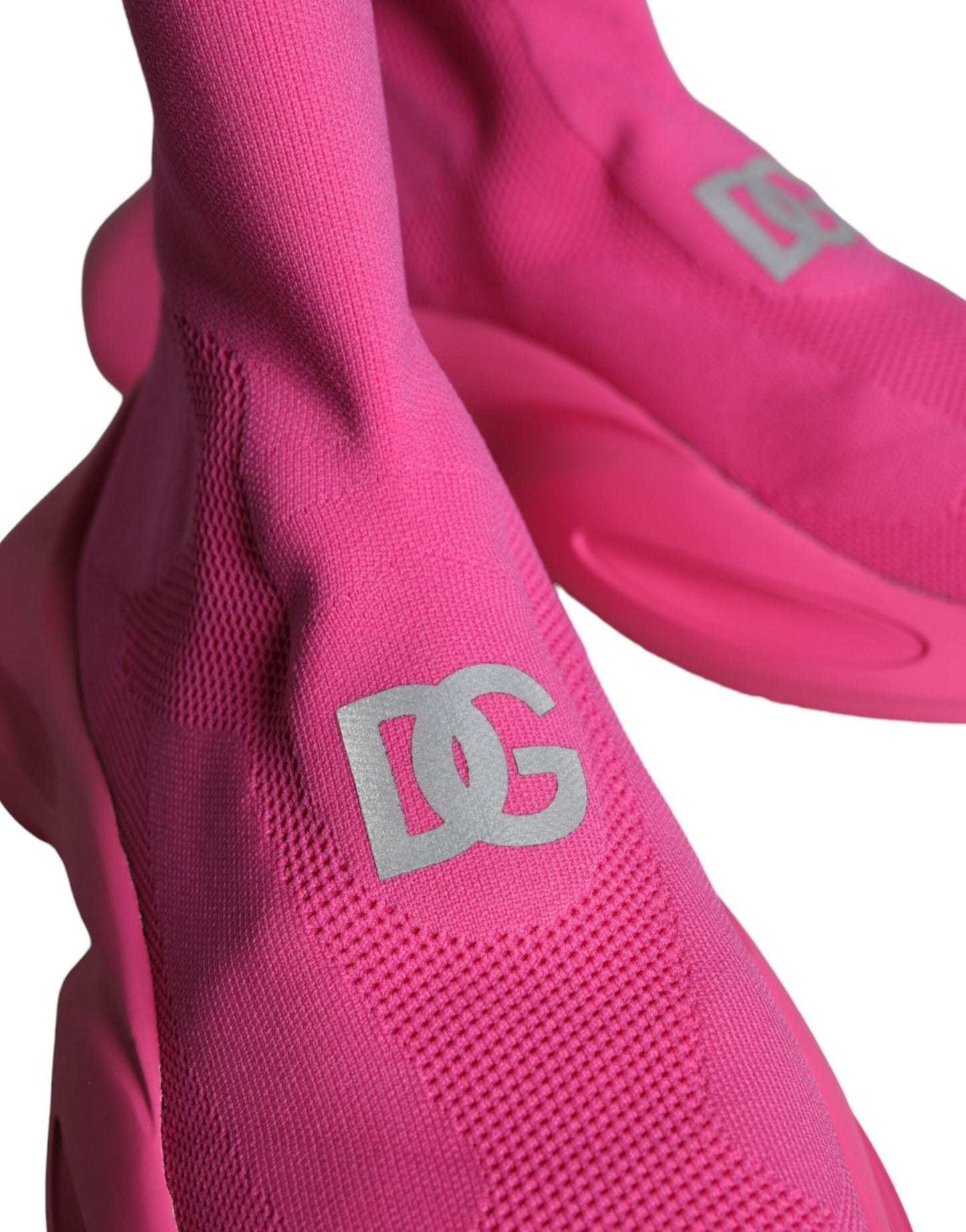 Rosa Slip-On-Socken mit Logo-Print, Sneaker