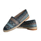 Blaugraue Buffalo Espadrilles aus gewebtem Leder