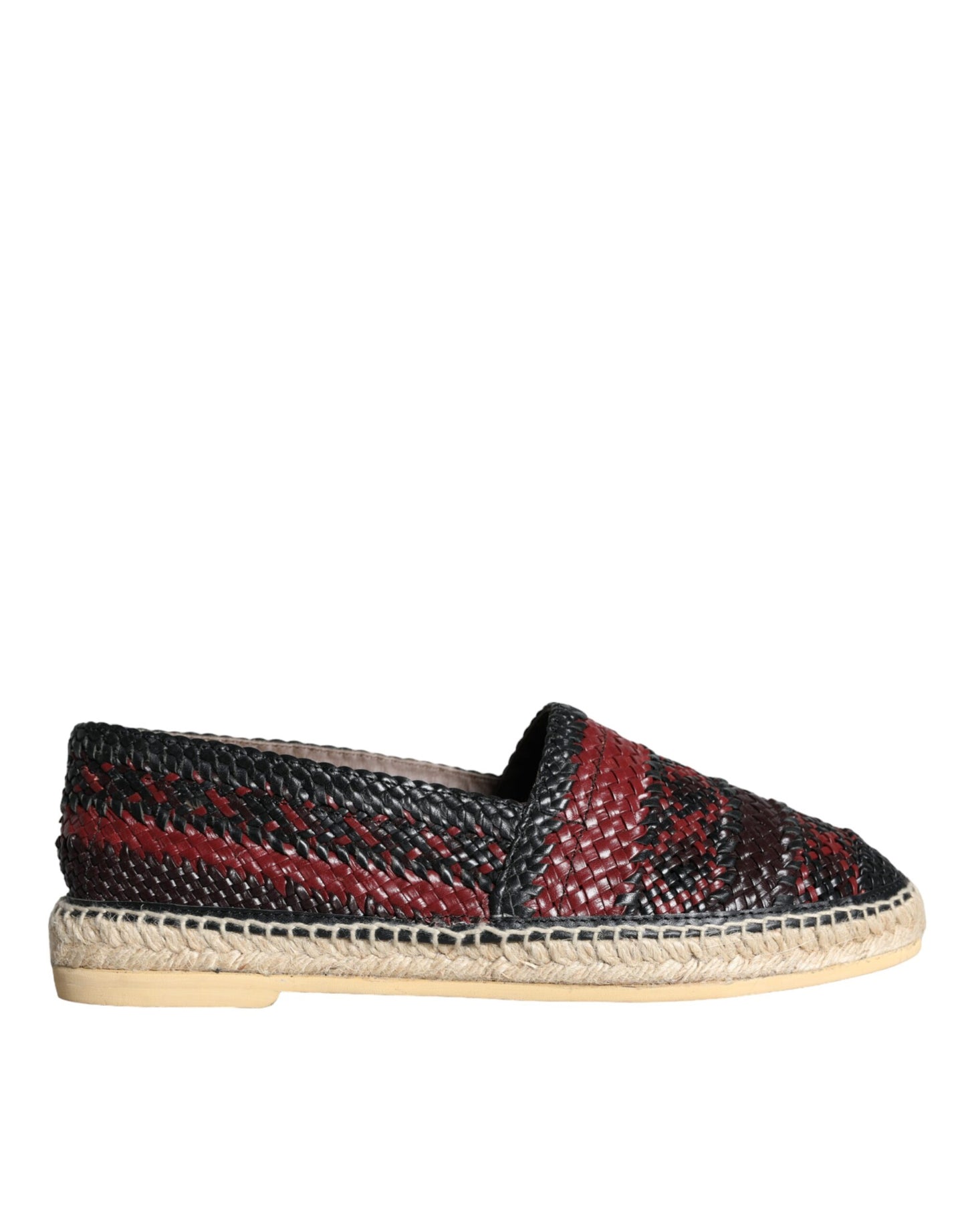 Scarpe espadrillas da uomo in pelle intrecciata color marrone scuro Buffalo