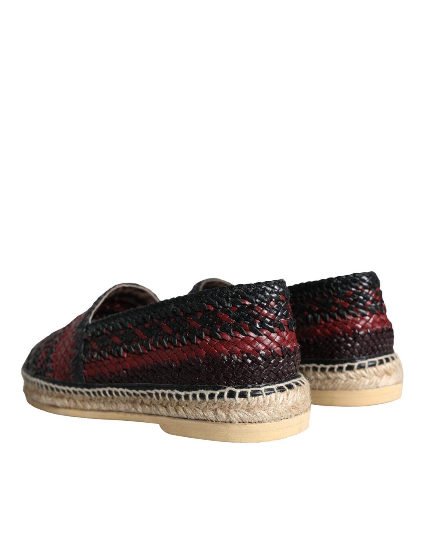 Scarpe espadrillas da uomo in pelle intrecciata color marrone scuro Buffalo