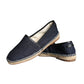 Scarpe Espadrillas in Pelle di Cotone Denim Blu