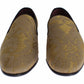 Goldene Barock-Loafer aus Seide