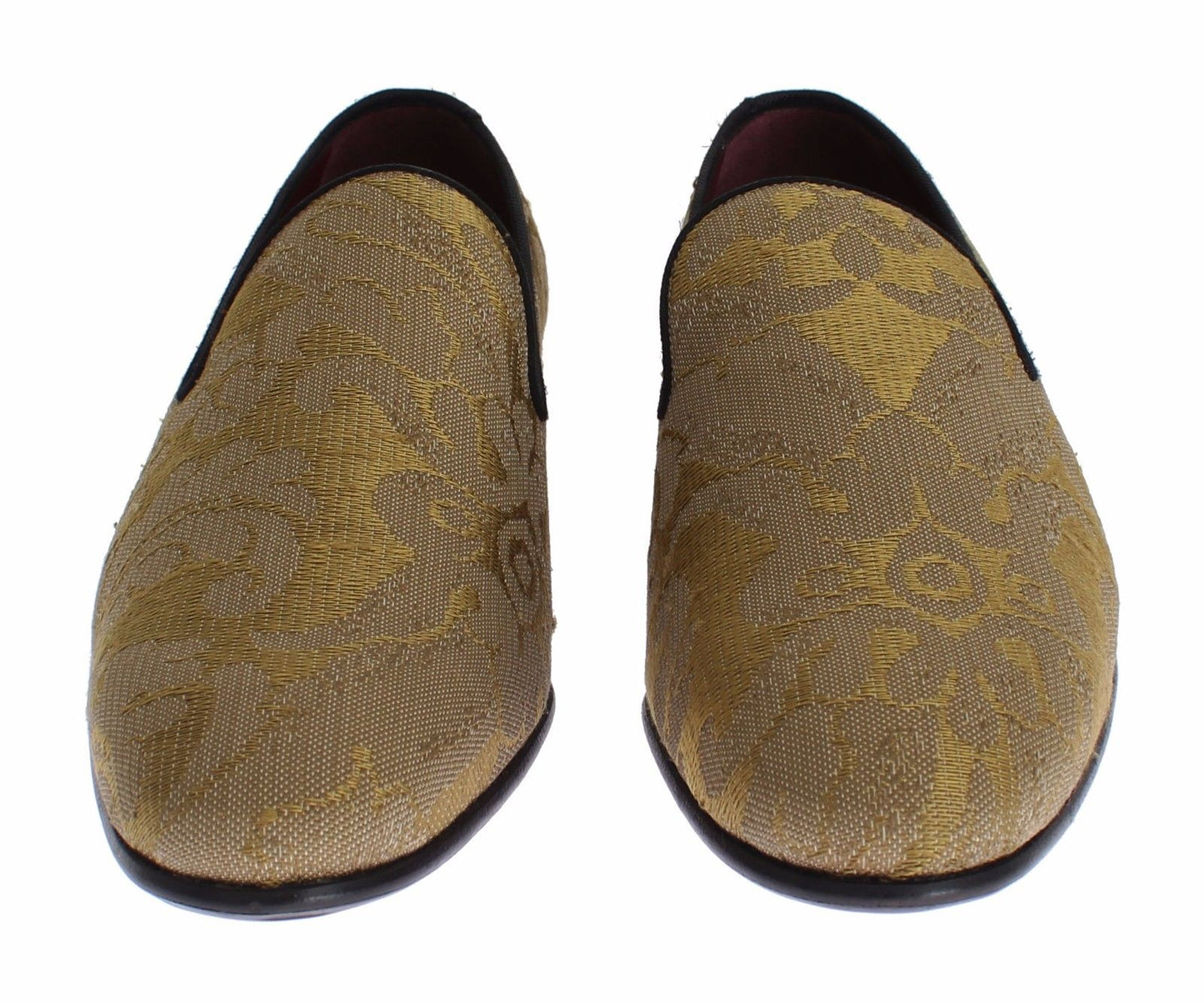 Goldene Barock-Loafer aus Seide