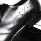 Black Calfskin Leather Derby Men Dress Shoes