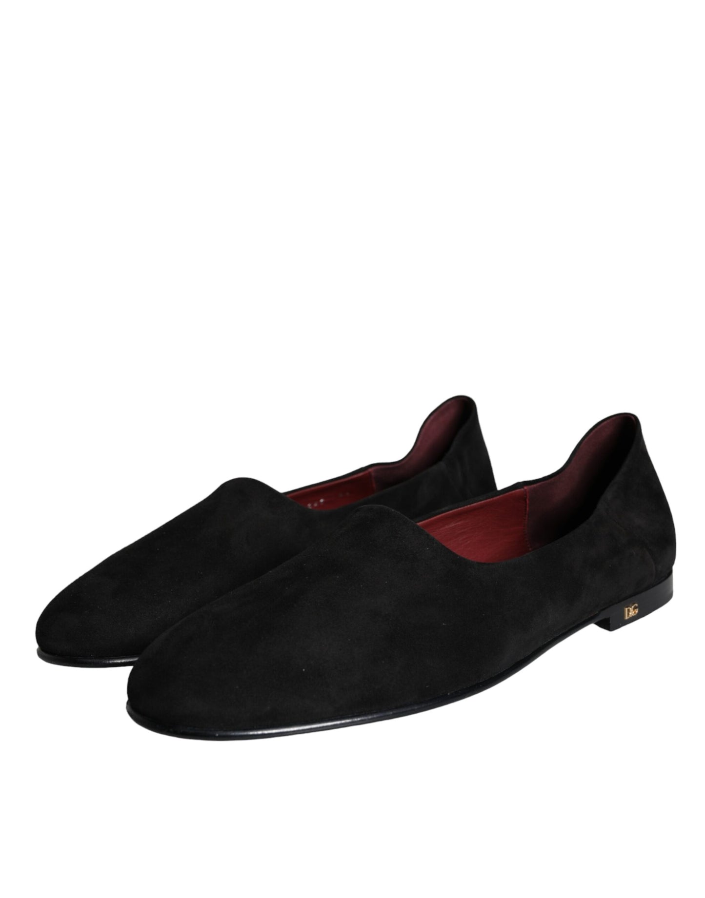 Mocassini in pelle scamosciata nera, scarpe formali slip-on