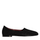 Mocassini in pelle scamosciata nera, scarpe formali slip-on