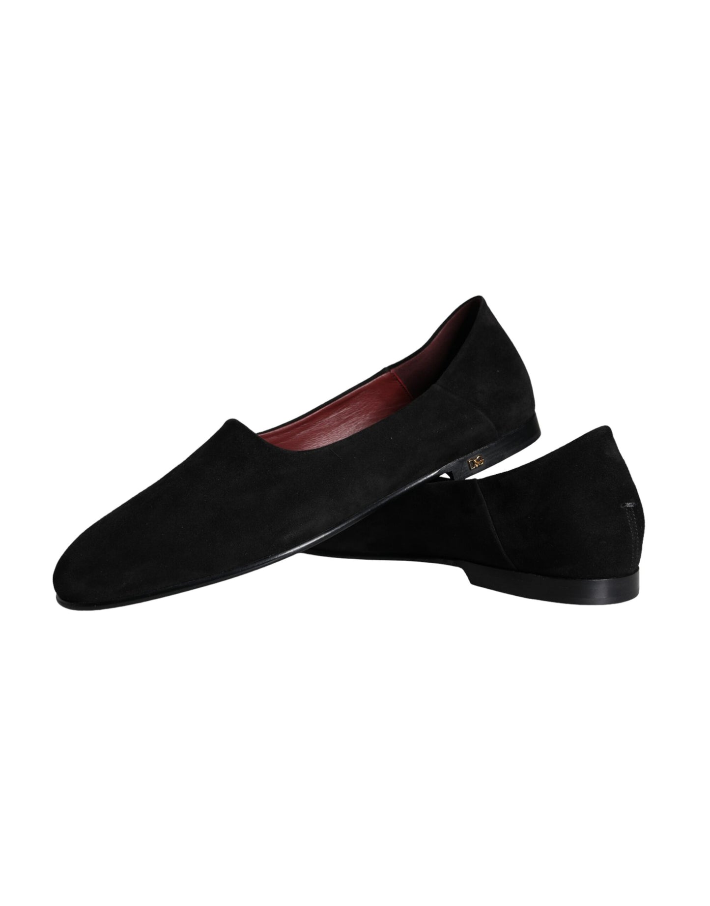 Mocassini in pelle scamosciata nera, scarpe formali slip-on