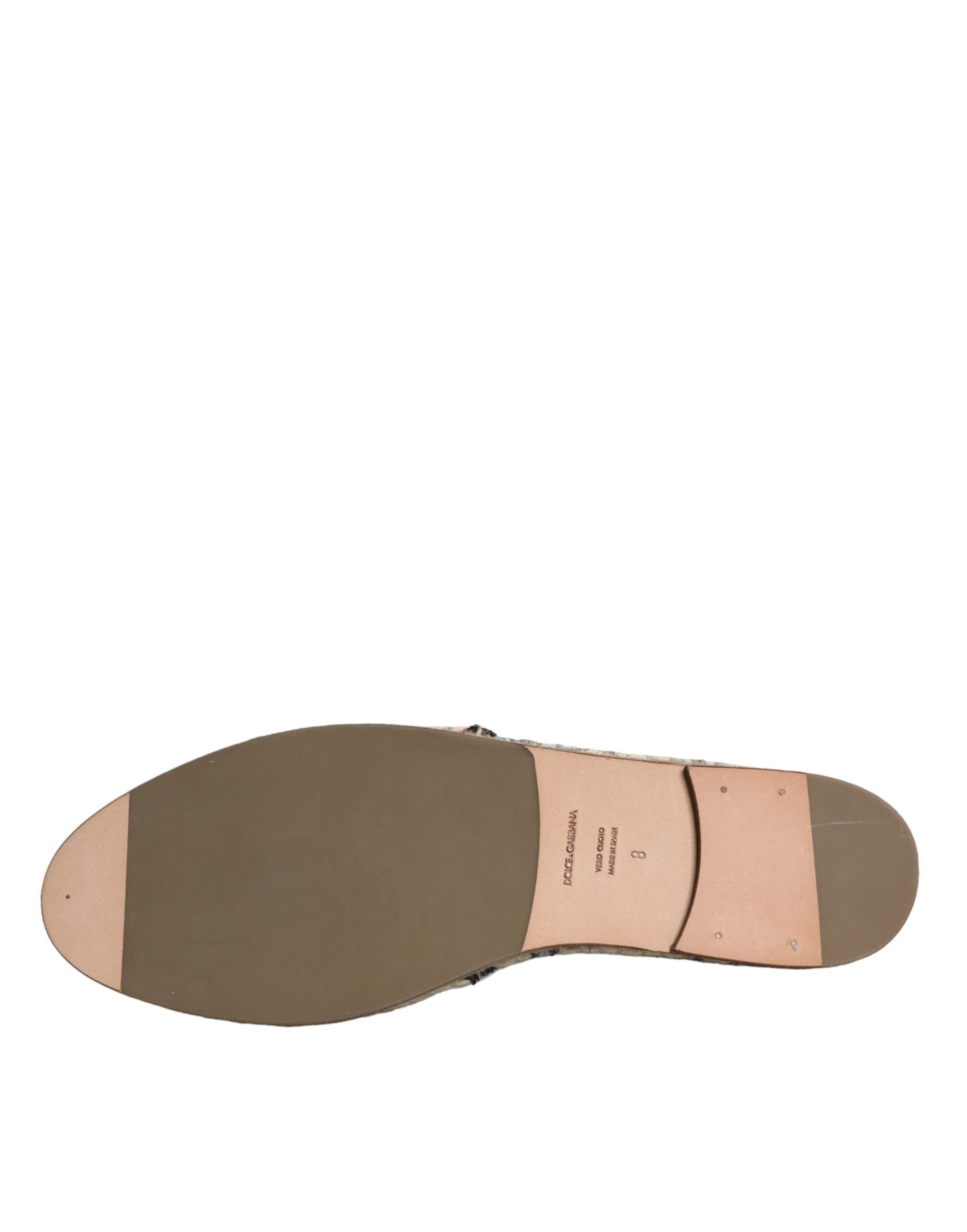 Espadrillas in tela beige con motivi floreali Slip On Shoes