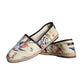 Beige Floral Canvas Espadrilles Slip On Shoes