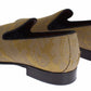 Goldene Barock-Loafer aus Seide