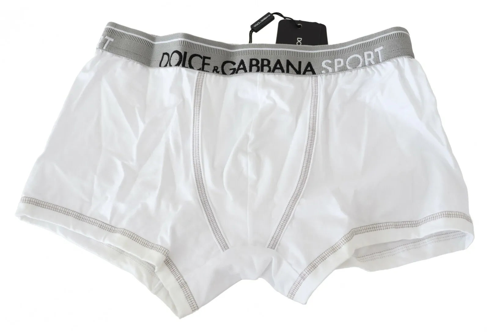 Boxer intimo bianco in cotone elasticizzato normale