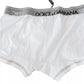 Boxer intimo bianco in cotone elasticizzato normale