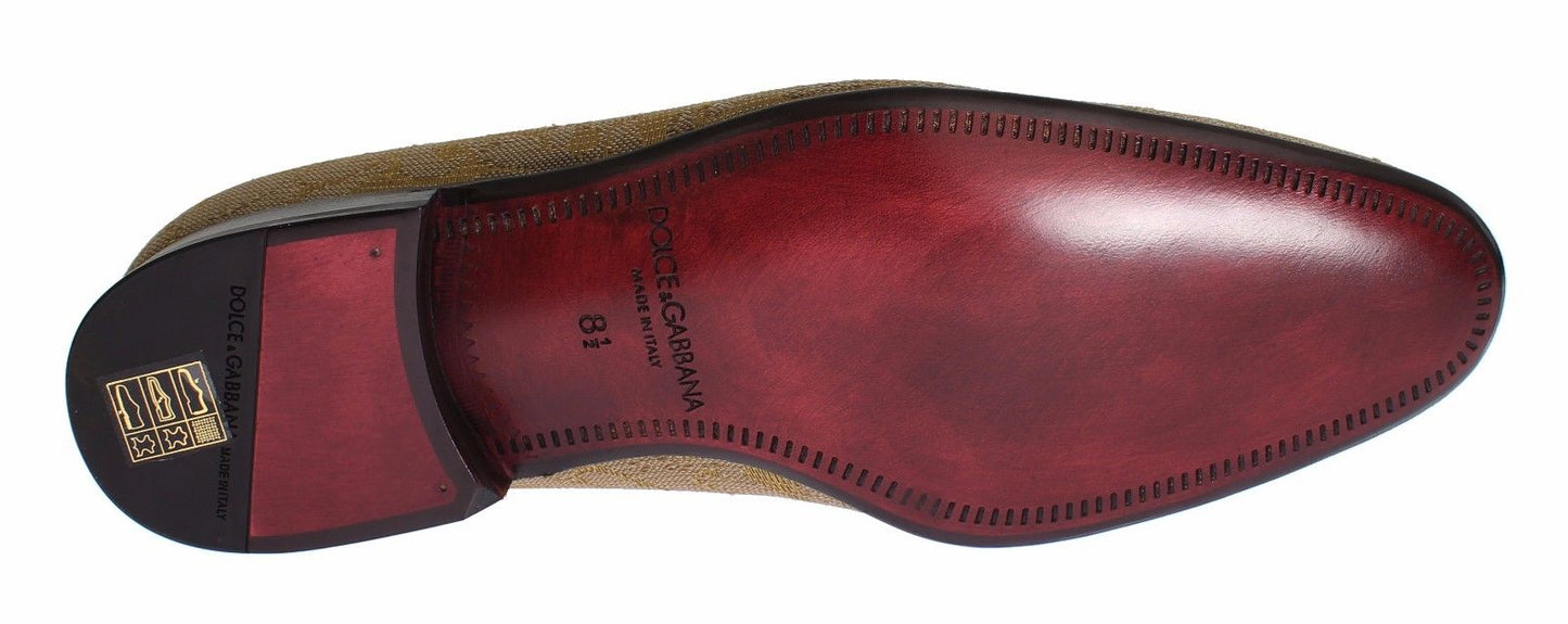 Goldene Barock-Loafer aus Seide