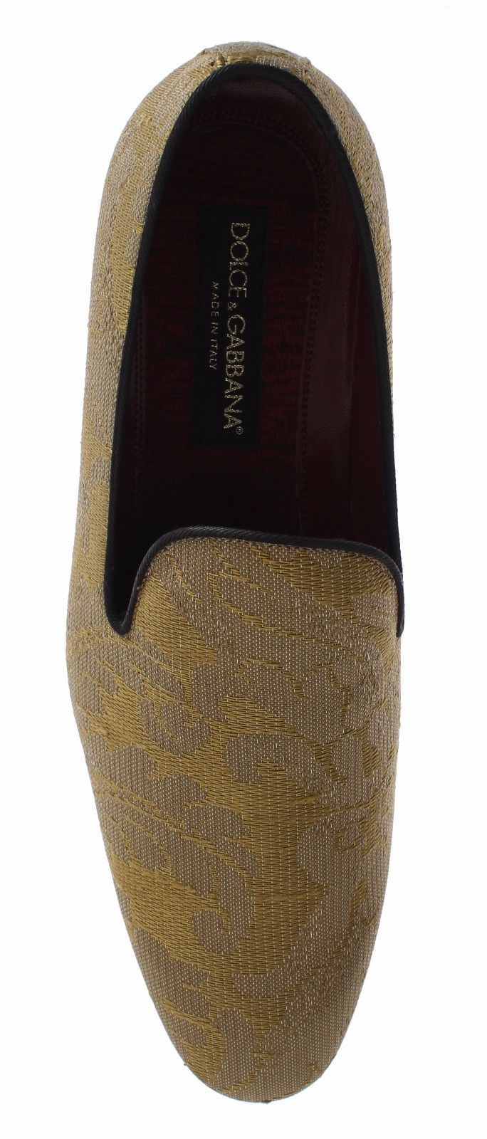 Goldene Barock-Loafer aus Seide