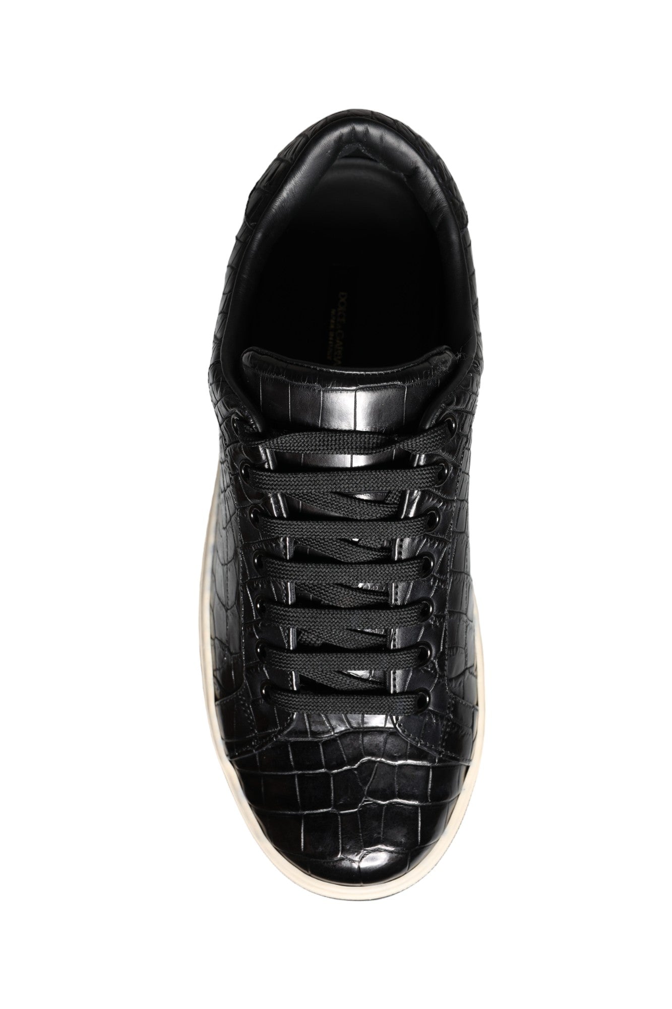 Schwarze Leder Herren Low Top Sneakers Schuhe