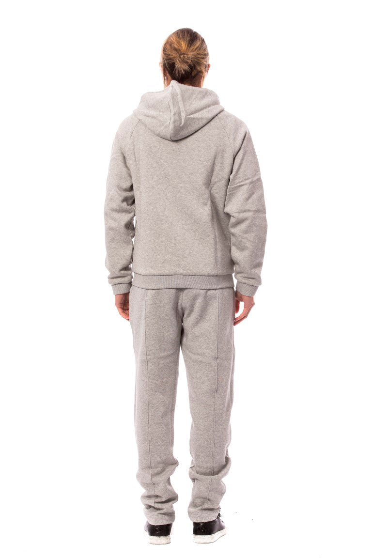Elegantes graues Baumwoll-Sweatsuit-Ensemble
