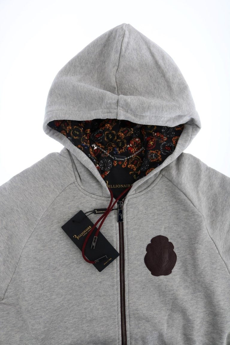 Elegantes graues Baumwoll-Sweatsuit-Ensemble