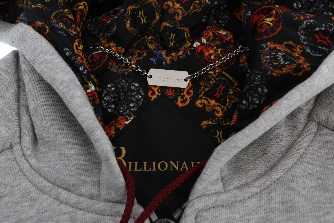 Elegantes graues Baumwoll-Sweatsuit-Ensemble