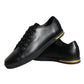 Black Gold Leather Classic Sneakers Shoes