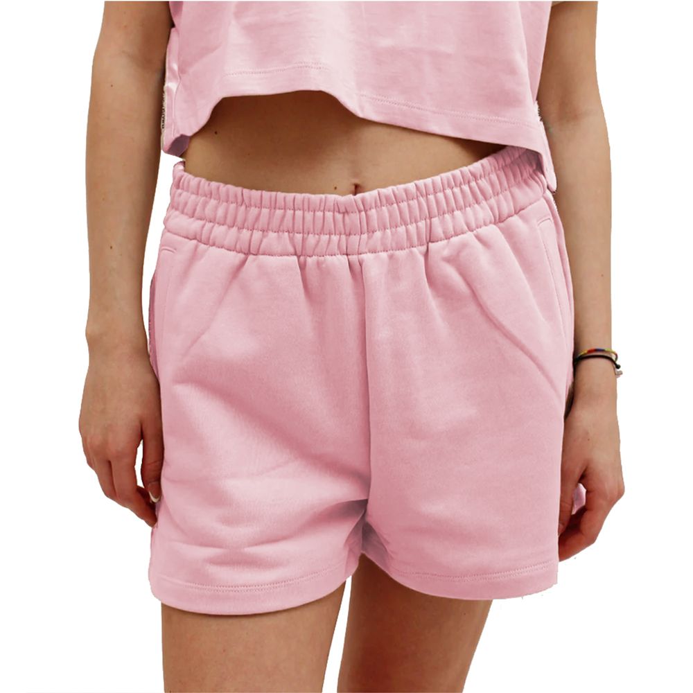 Pantaloncini in cotone rosa